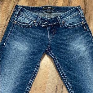 Women’s silver jeans
